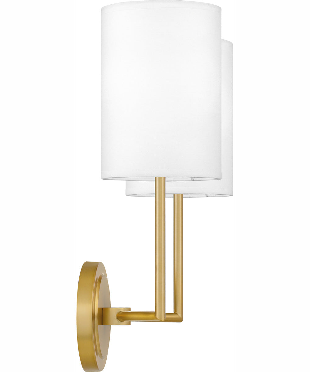 Quoizel Wood Small 2-light Wall Sconce Aged Brass