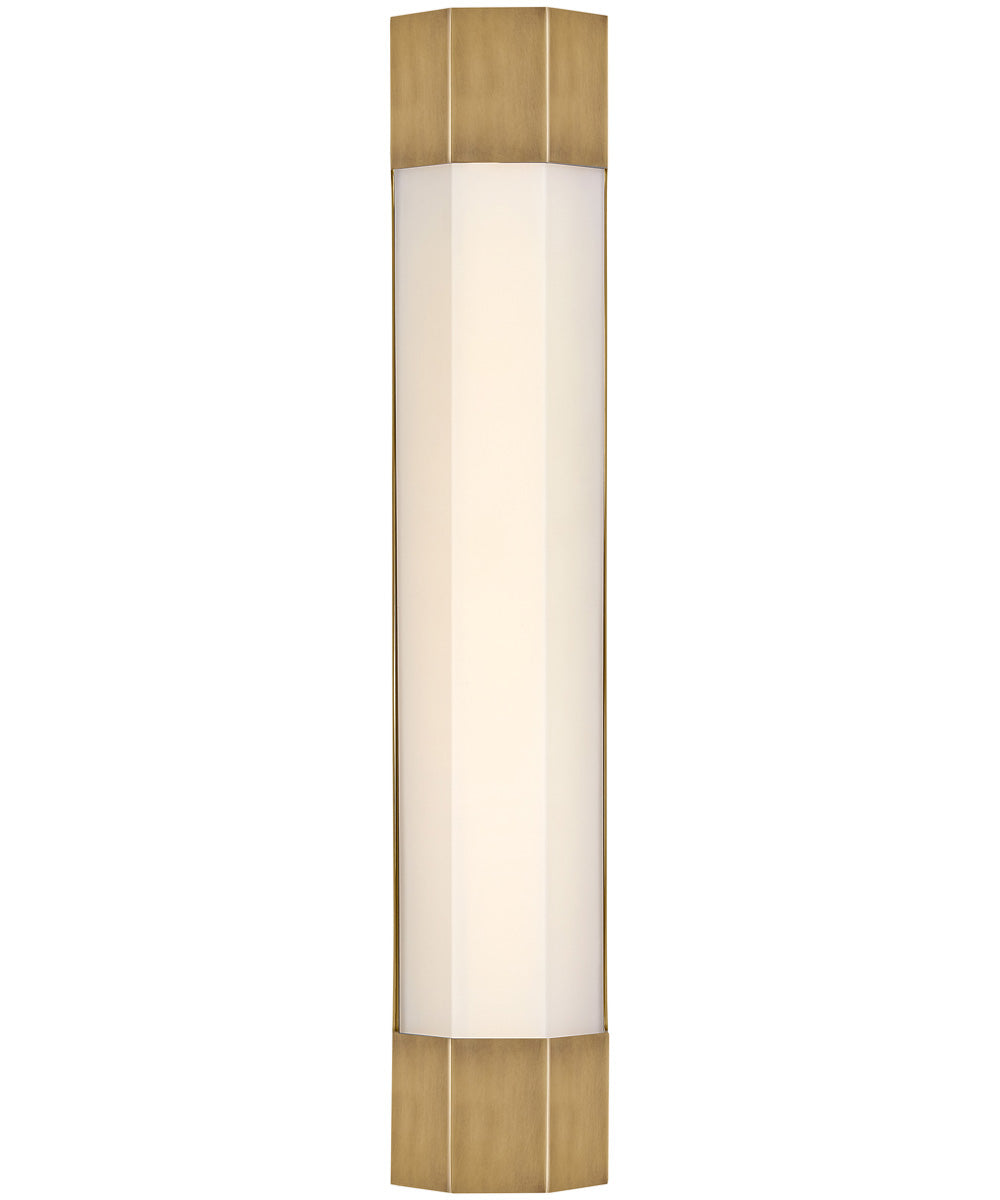Facet LED-Light Large Sconce in Heritage Brass