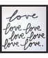 Framed Love Times Seven Sq by Kent Youngstrom Canvas Wall Art Print (22  W x 22  H), Sylvie Black Frame