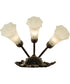 11"W White Pond Lily 3-Light Wall Sconce Mahogany Bronze
