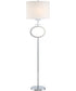 Renia II 2-Light Floor Lamp W/Led Night Chrome/ White Shade