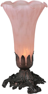 8"H Pink Pond Lily Accent Lamp