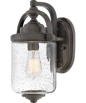 Willoughby 1-Light Small Outdoor Wall Mount Lantern in Oil Rubbed Bronze