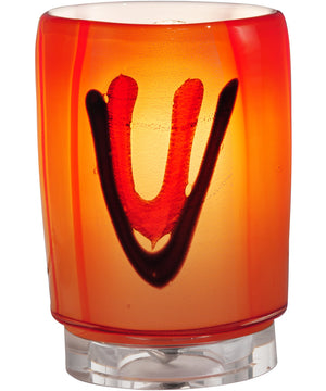 6.75 Inch H Vicossia Hand Blown Art Glass Uplight Accent Lamp