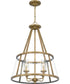 Barlow 4-light Pendant Weathered Brass
