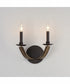 Basque 2-Light Wall Sconce Driftwood/Anthracite