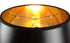 18"W 1-Light Plug In Swag Pendant Lamp Black/Gold Shade