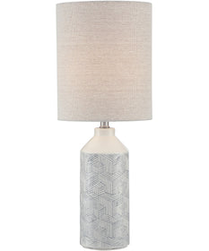 Grayton 1-Light Table Lamp Beige Ceramichrome/ Linen Fabric Shade