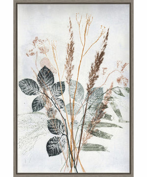 Framed Bouquet 2 Natural by Pernille Folcarelli Canvas Wall Art Print (23  W x 33  H), Sylvie Greywash Frame