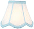 5"W x 4"H Set of 6 Down White Scallop Stretch Clip-on Candelabra Lampshade