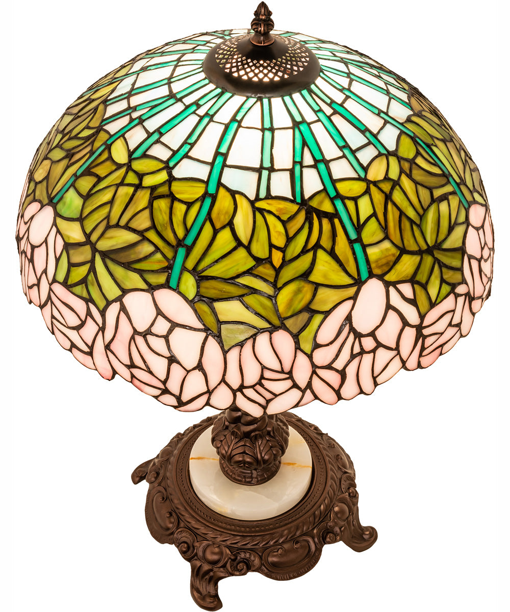 23" Wide Tiffany Cabbage Rose Table Lamp