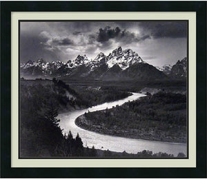 22"H x 26"W Ansel Adams The Tetons and the Snake River Grand Teton National Park Wyoming 1942 Framed Print