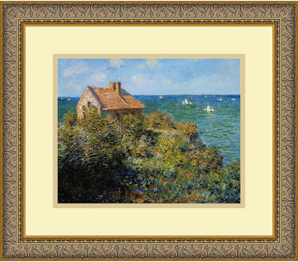 Amanti Art Claude Monet Fishermans Cottage on the Cliffs at Varengeville 1882 Framed Print AA01102