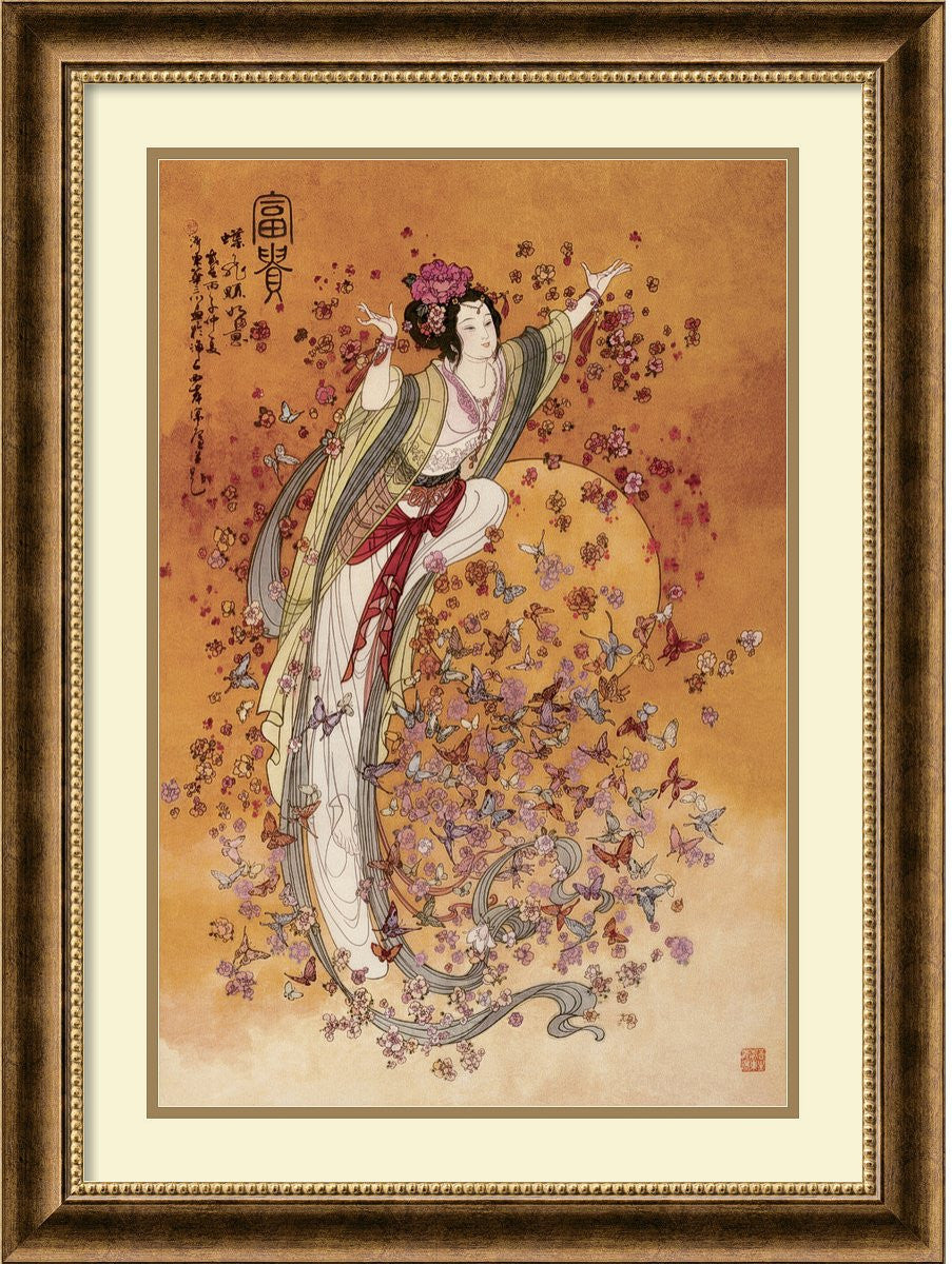 Amanti Art Goddess of Wealth Framed Print by Chinese Burnished Bronze AA177454