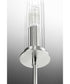 Rainey 6-Light Clear Fluted Ribbed Glass Modern Chandelier Light Brushed Nickel