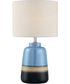 Cinclare 1-Light Table Lamp Ceramic Body/Linen Fabric Shade