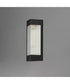 Triform 14 inch Outdoor Wall Sconce Black / Antique Brass