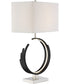 Kelley 2-Light Table Lamp W/Led Night Brushed Nickel/White