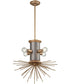 Lucy Spike 4-Light Chandelier Antique Gold/Weathered Zinc