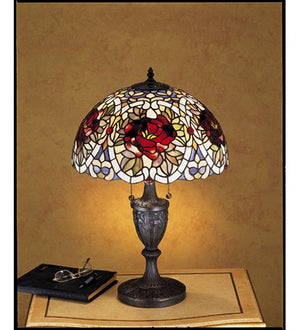 24"H Renaissance Rose  Tiffany Table Lamp