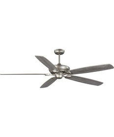 Kennedale 72-Inch 5-Blade DC Motor Transitional Ceiling Fan Grey Weathered Wood/Silver Painted Nickel