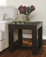 24"H Watson Square End Table Dark Brown