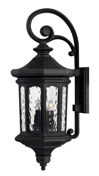 32"H Raley 4-Light LED Large Outdoor Wall Light in Museum Black