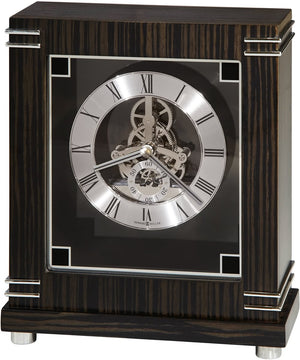 9"H Batavia Mantel Clock Macassar Ebony
