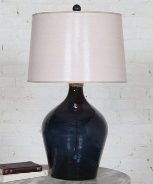 31"H Lamone Blue Glass Lamp