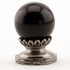 2"H Black Ceramic Ball Finial