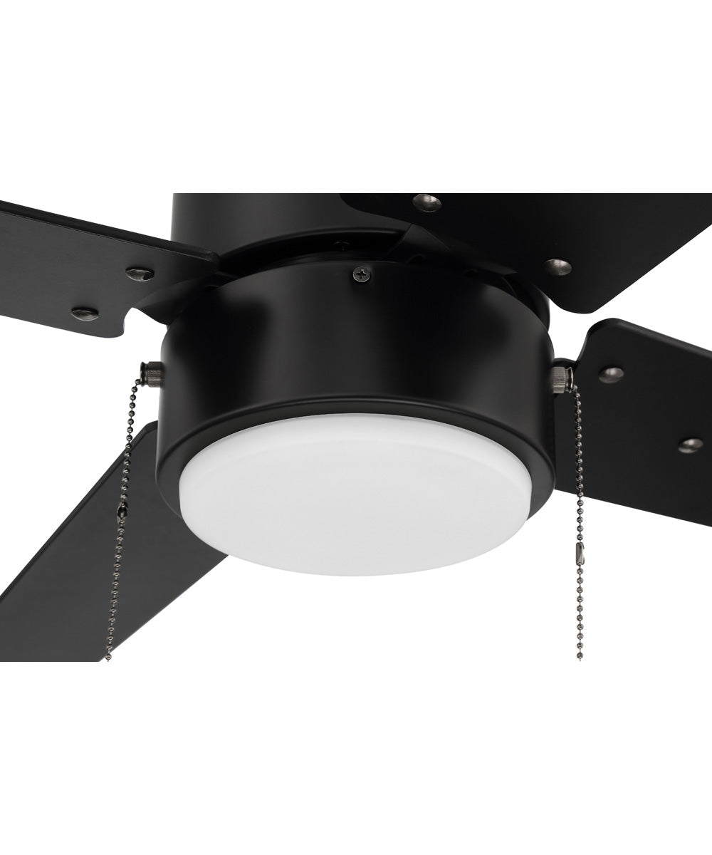 52" Terie 1-Light Ceiling Fan Flat Black