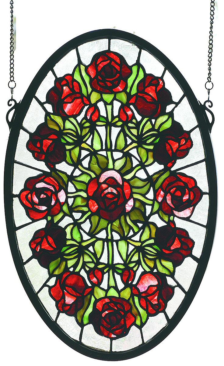 17"H x 11"W Oval Rose Garden Window