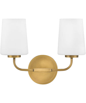 Kline 2-Light Vanity in Heritage Brass