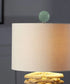 Ceramic Sage Green Ball Nickel Base Lamp Finial 2.25"h