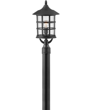 Freeport Coastal Elements 1-Light Large Outdoor Post Top or Pier Mount Lantern in Textured Black