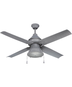 Port Arbor 1-Light LED Indoor/Outdoor Ceiling Fan (Blades Included) Aged Galvanized