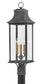 28"H Adair 3-Light Outdoor Pier Post Light in Aged Zinc