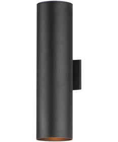 Outpost 2-Light 6 inchW x 22 inchH Outdoor Wall Sconce Black