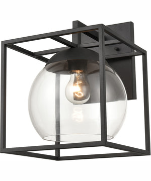 Cubed 13'' High 1-Light Outdoor Sconce - Charcoal