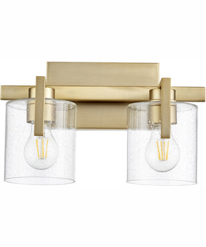 2-light Bath Vanity Light Aged Brass