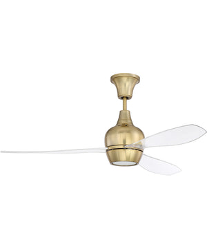 Bordeaux Remote 1-Light LED Ceiling Fan (Blades Included) Satin Brass