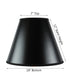 18"W x 12"H Bold Black with True Gold Lining Hard Back Empire Lampshade
