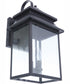 Crossbend 3-Light Outdoor Wall Lantern Matte Black