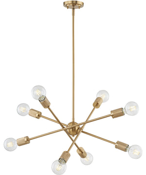 Module 8-Light chandelier  Burnished Brass