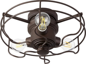 14"W Windmill 3-light LED Ceiling Fan Light Kit Oiled Bronze