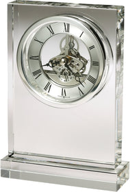 8"H Brighton Tabletop Clock Polished Silver