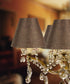 6"W x 5"H Set of 6 Chocolate Burlap Chandelier Lampshade