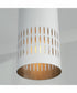 Dash 1-Light Pendant Aged Brass and White