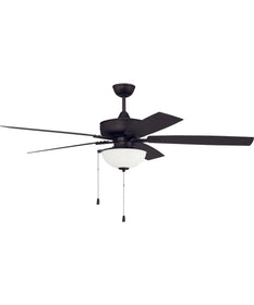 60" Outdoor Super Pro 211 2-Light Indoor/Outdoor Ceiling Fan Flat Black