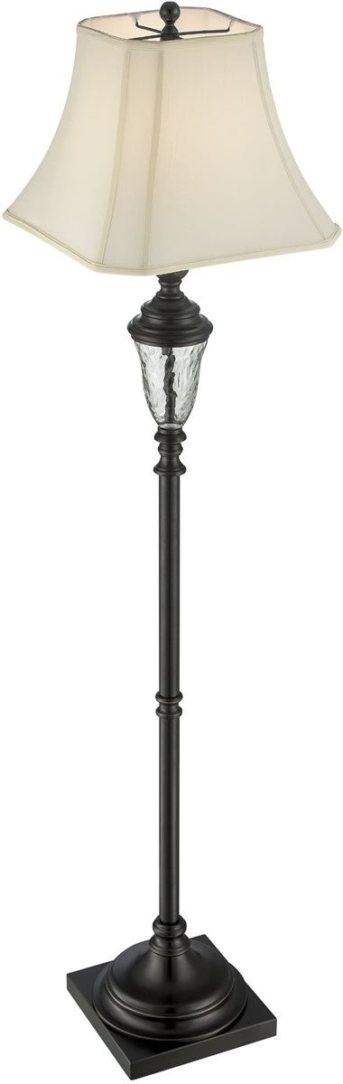 Lite Source Hudson 1-Light Floor Lamp Black/Glass C61307